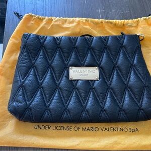 Valentino Black Quilted Clutch / Shoulder Bag / Crossbody